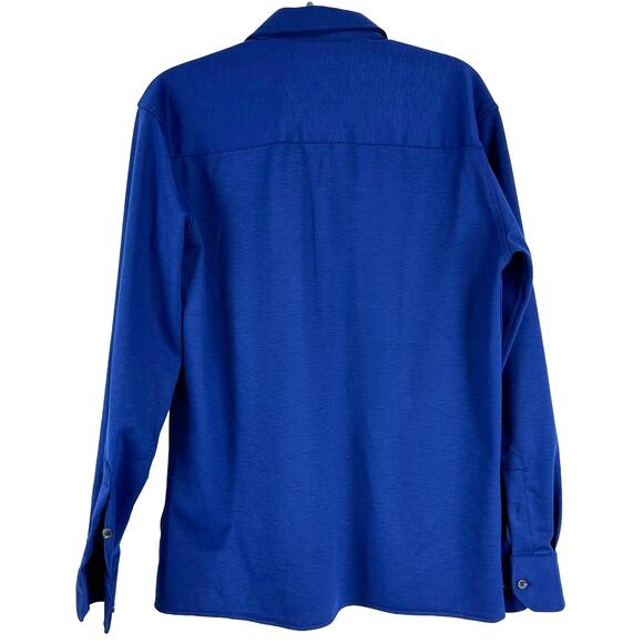 Jeff NWT Midwood Long Sleeve Button Down Shirt Denim Blue Size M Style JJ1020 - Picture 3 of 11